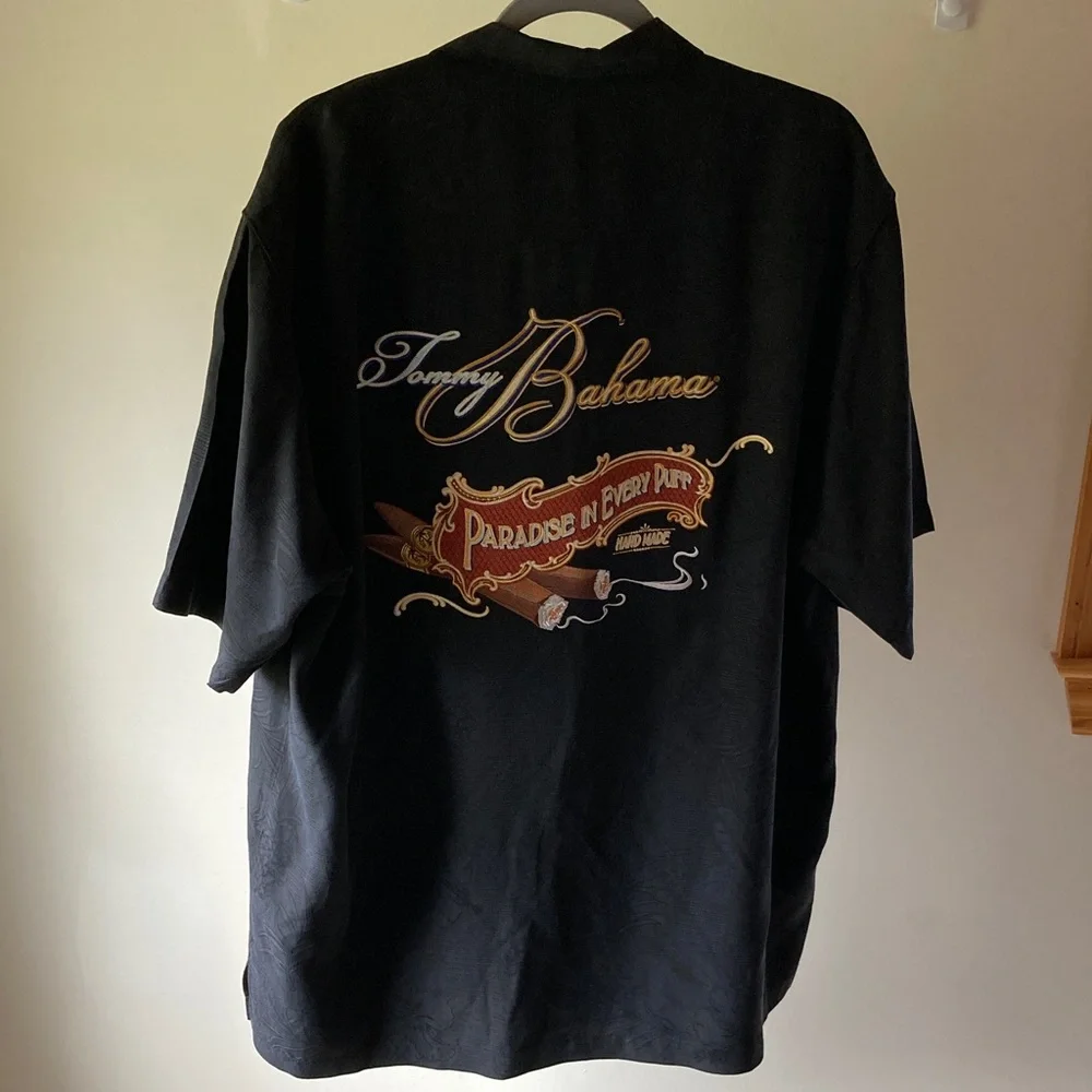 Tommy Bahama Silk Camp Shirt in Black - Picture 5 of 13